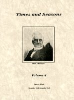 Times and Seasons:  Volume 4 (November 1842 - November 1843)