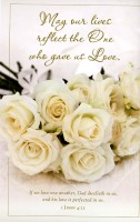May Our Lives Reflect the One Who Gave Us Love (Wedding Bulletin)