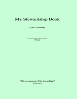 My Stewardship Book (for children)