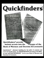 Book of Mormon and Doctrine and Covenants Index Tabs (Quickfinders)