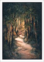 Woodland Path,The  (Note Card), by Virginia Brown