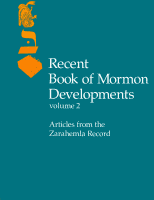 Recent Book of Mormon Developments--Volume 2